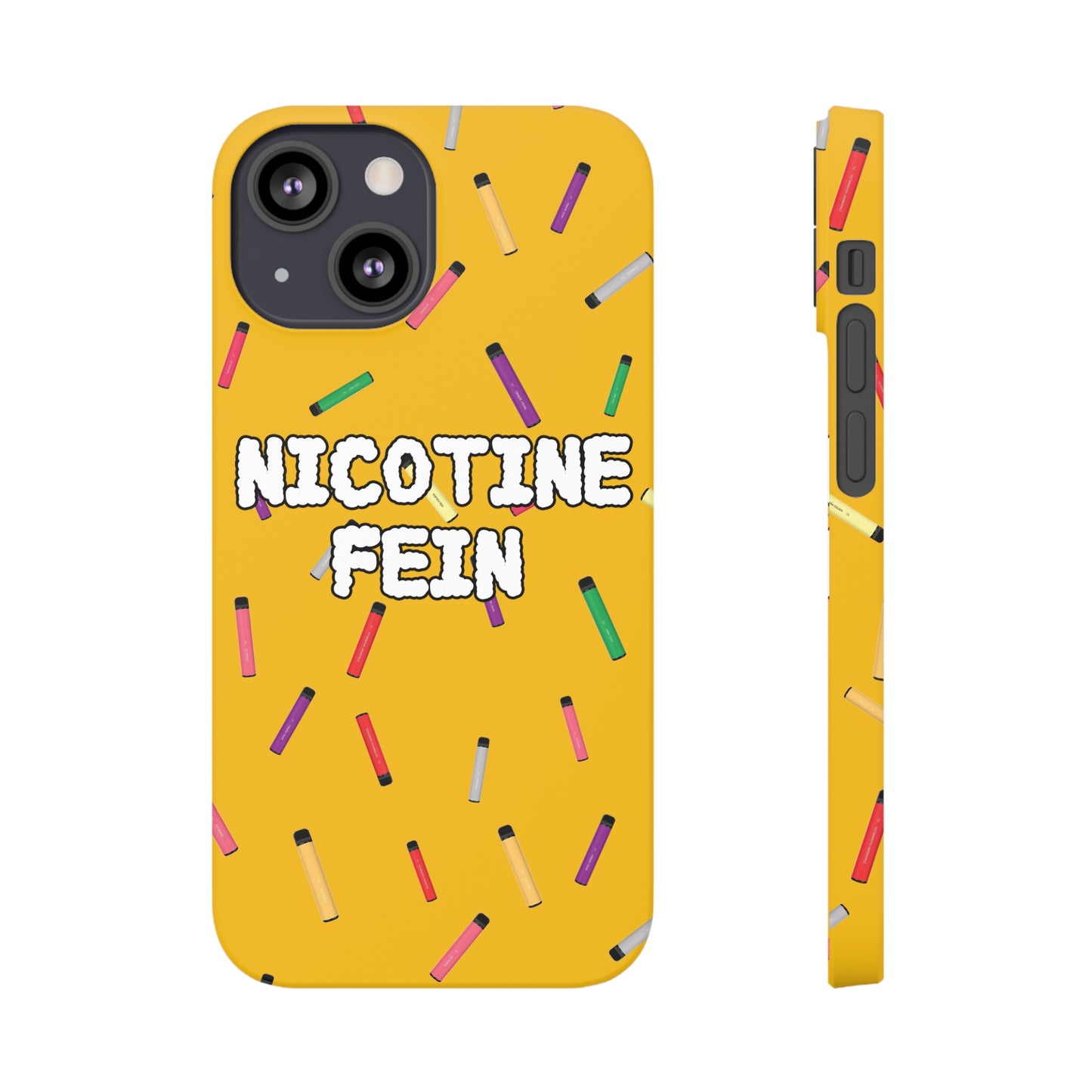 Nicotine Fein Slim Phone Cases Yellow