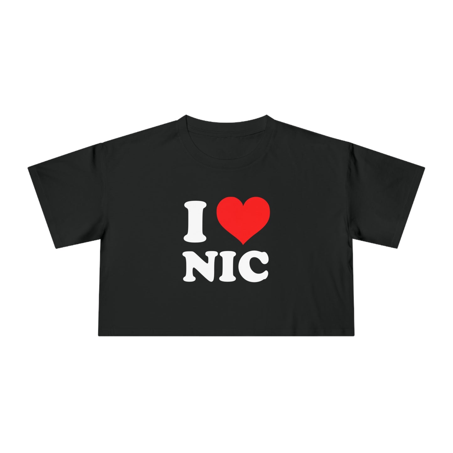 I Love Nic Crop Tee