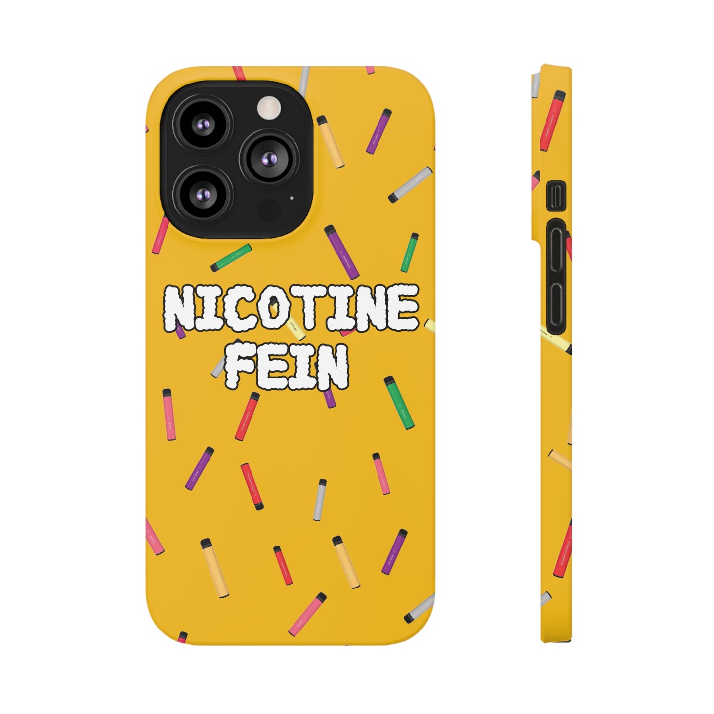 Nicotine Fein Slim Phone Cases Yellow