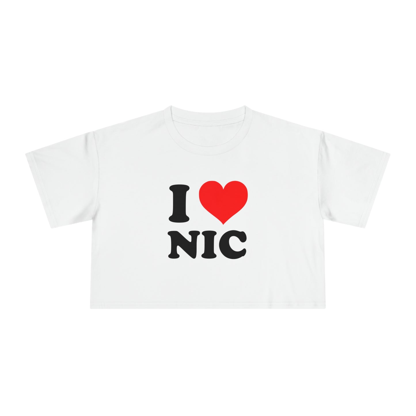 I Love Nic Crop Tee