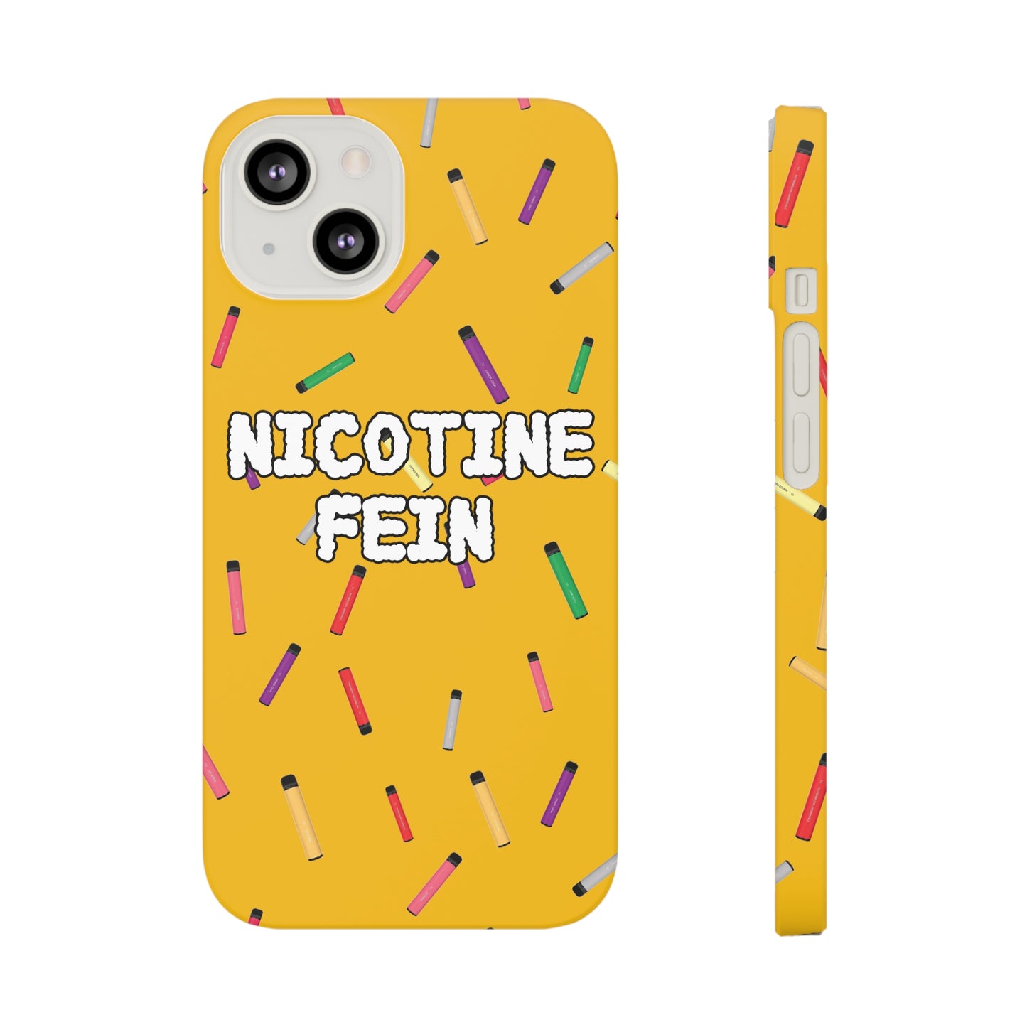 Nicotine Fein Slim Phone Cases Yellow