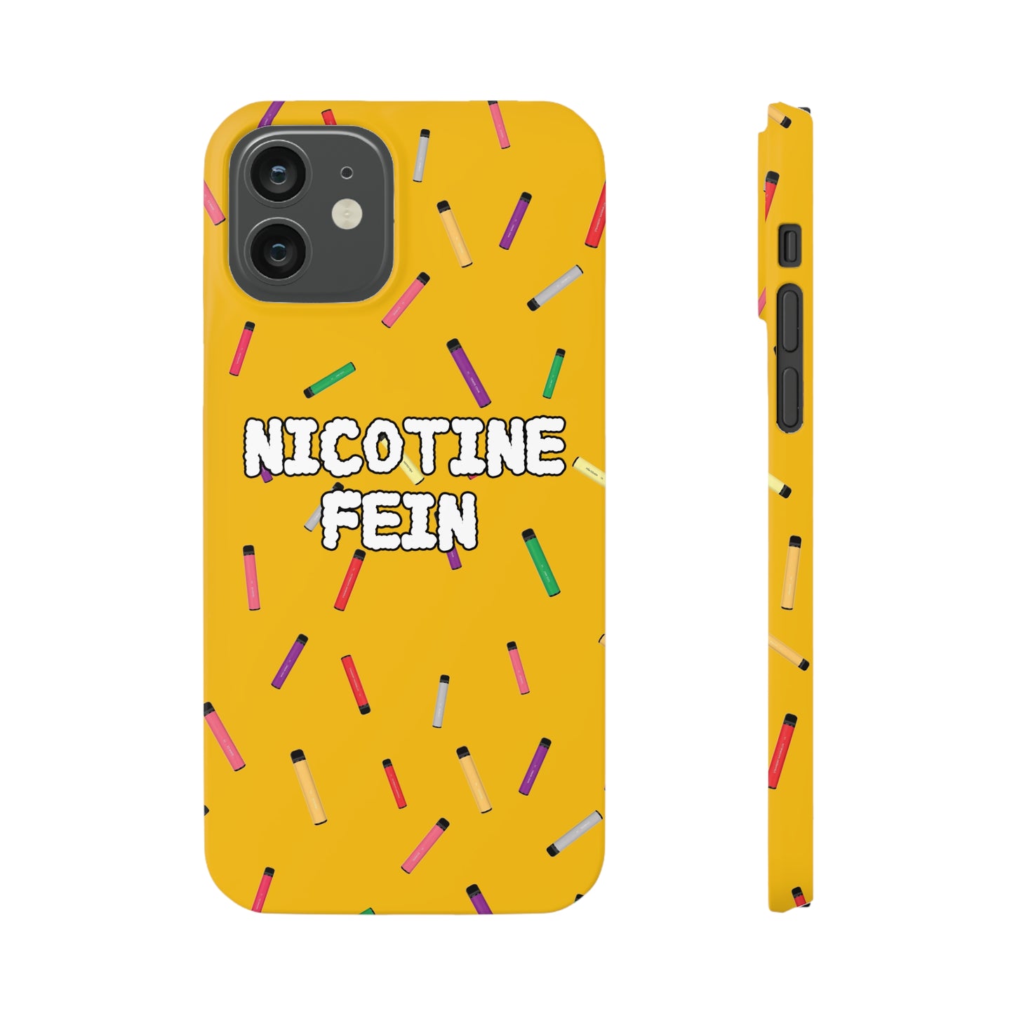 Nicotine Fein Slim Phone Cases Yellow
