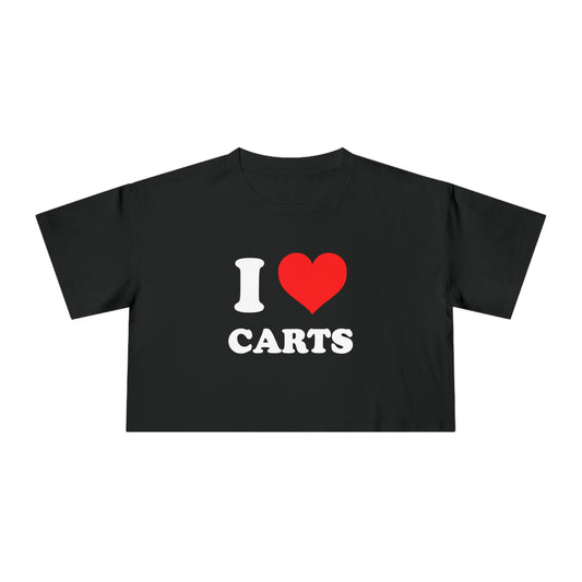 I Love Carts Crop Tee