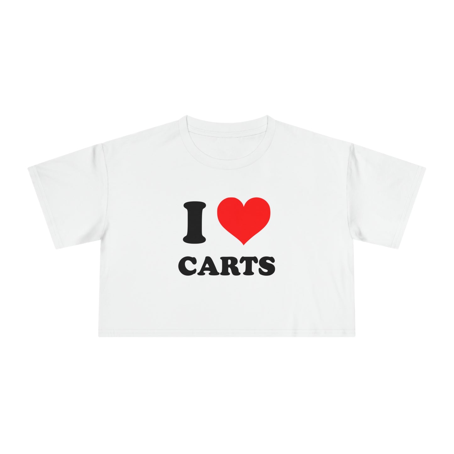 I Love Carts Crop Tee