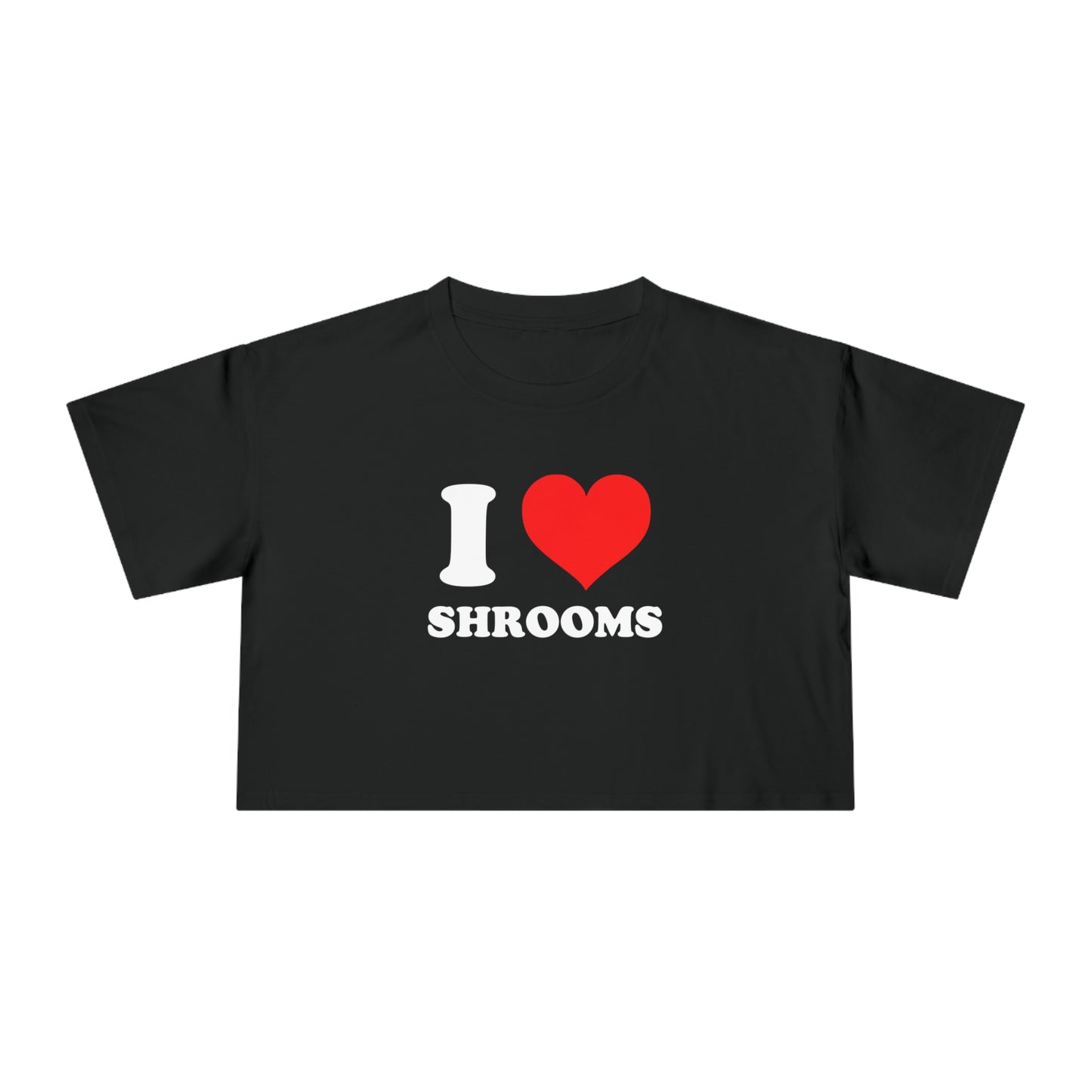 I Love Shrooms Crop Tee